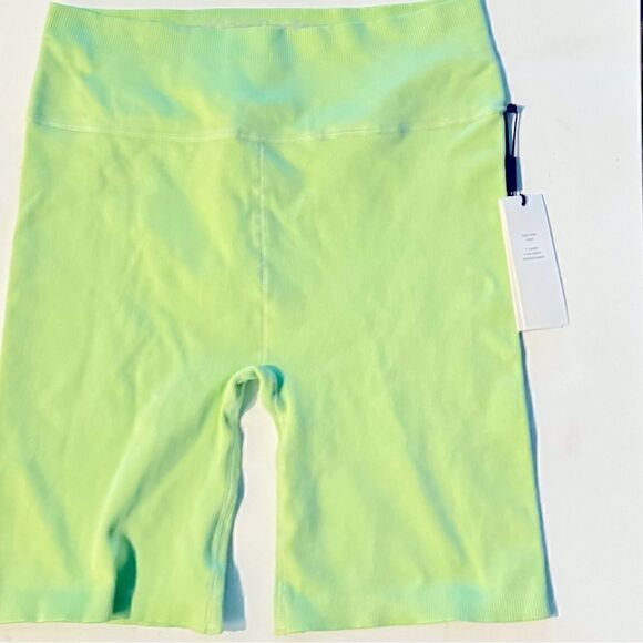 Calvin Klein Women's Ribbed Shorts Green, sport workout short - Picture 6 of 9